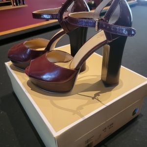 Michael kors Blake platform sandal burgundy